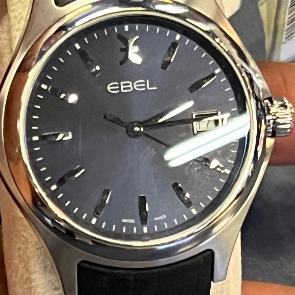 Silver and Black Watch